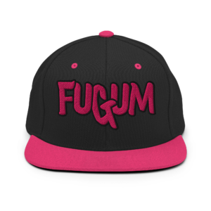 Pink FUGUM Logo Snapback Hat