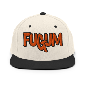 Orange FUGUM Logo Snapback Hat