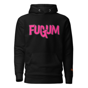 Pink FUGUM Logo Unisex Hoodie