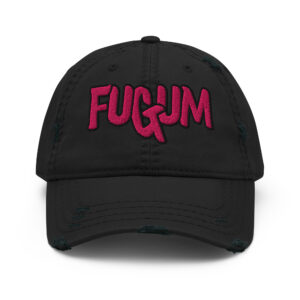 Pink FUGUM Logo Distressed Dad Hat