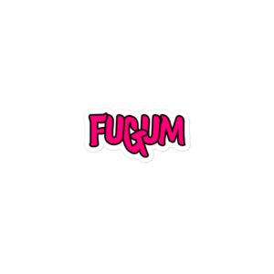 Pink FUGUM Logo Stickers