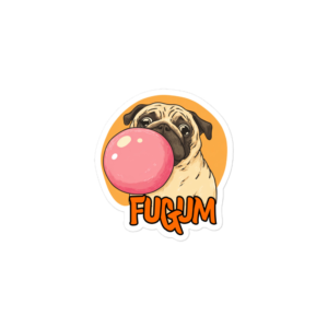 FUGUM Pug Illustrated Stickers