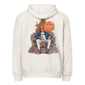 FUGUM King Back w/ FUGUM Logo Front Premium full zip hoodie