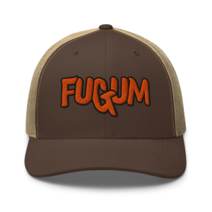 Orange FUGUM Logo Trucker Cap