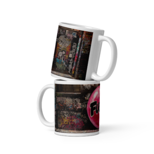 FUGUM Graffiti White glossy mug
