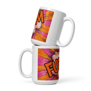FUGUM Burst White glossy mug