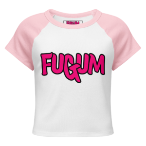 Pink FUGUM Logo Women’s  Baby Tee