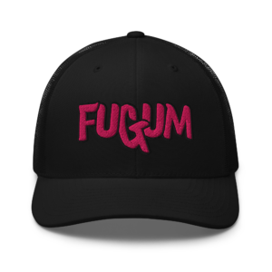 FUGUM Pink Logo Trucker Cap