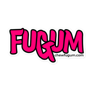 FUGUM Pink Logo Stickers